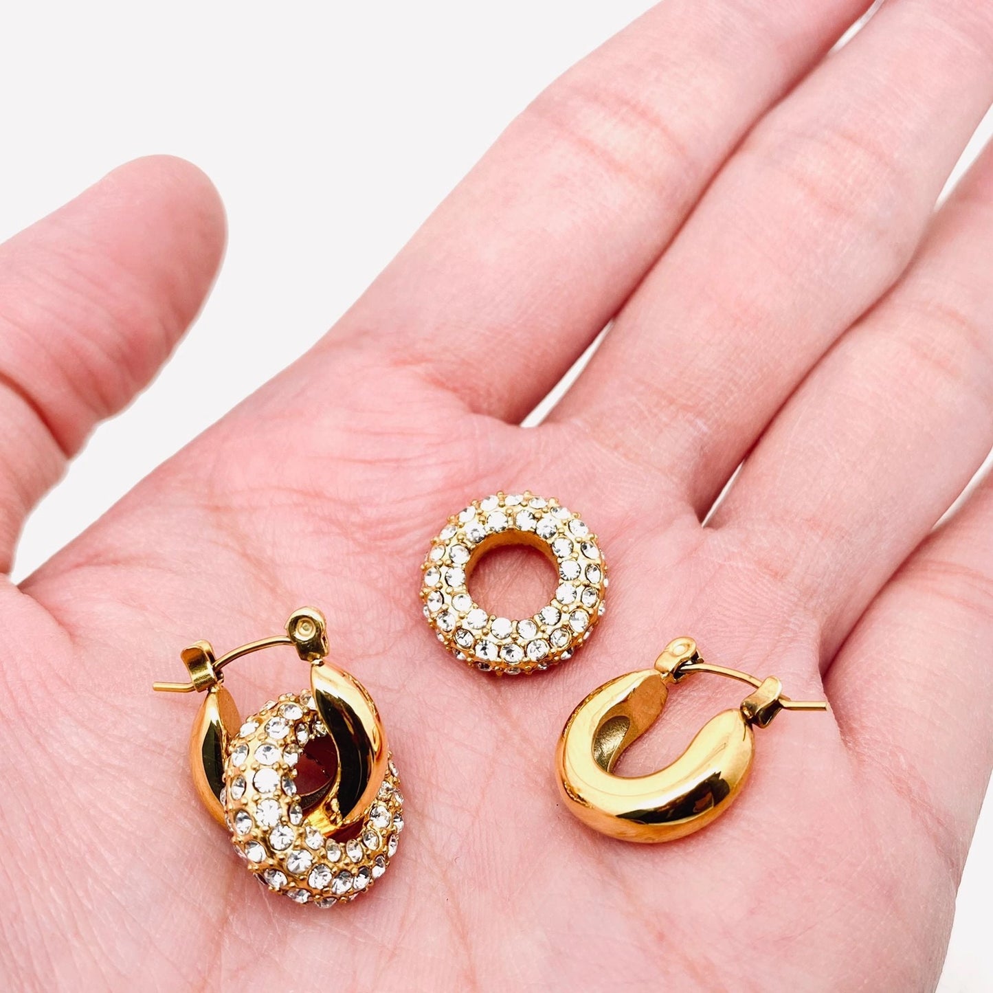 CZ Double Hoops