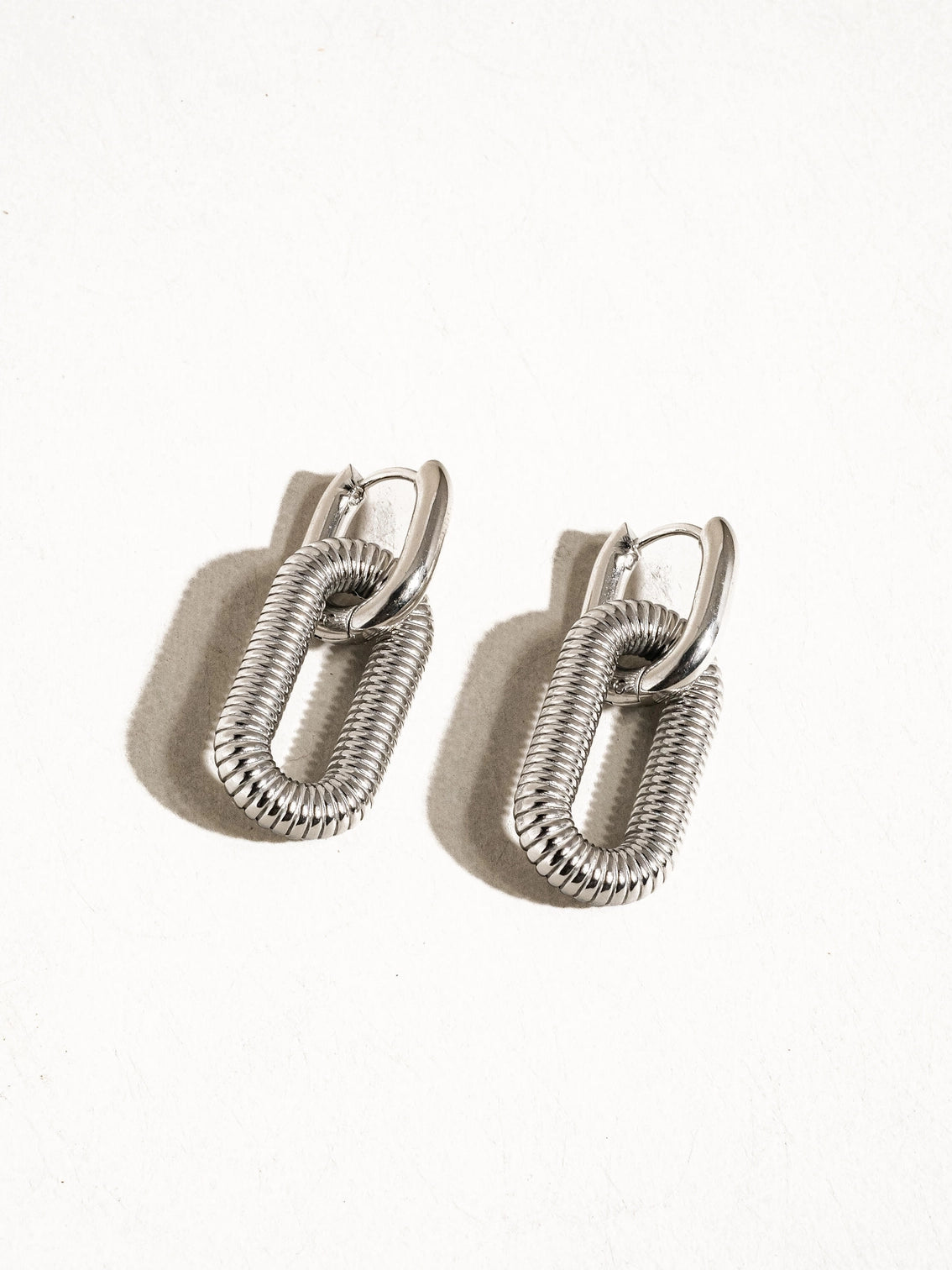 Reese Double Chain Hoop Earrings
