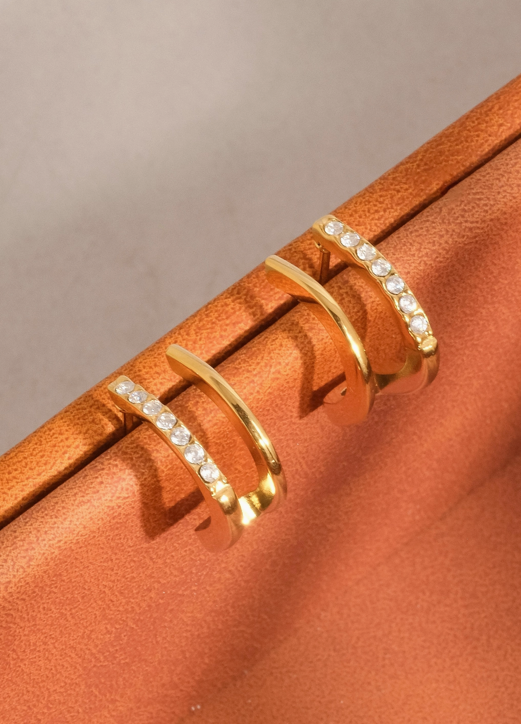 Demi Double Hoop Stud