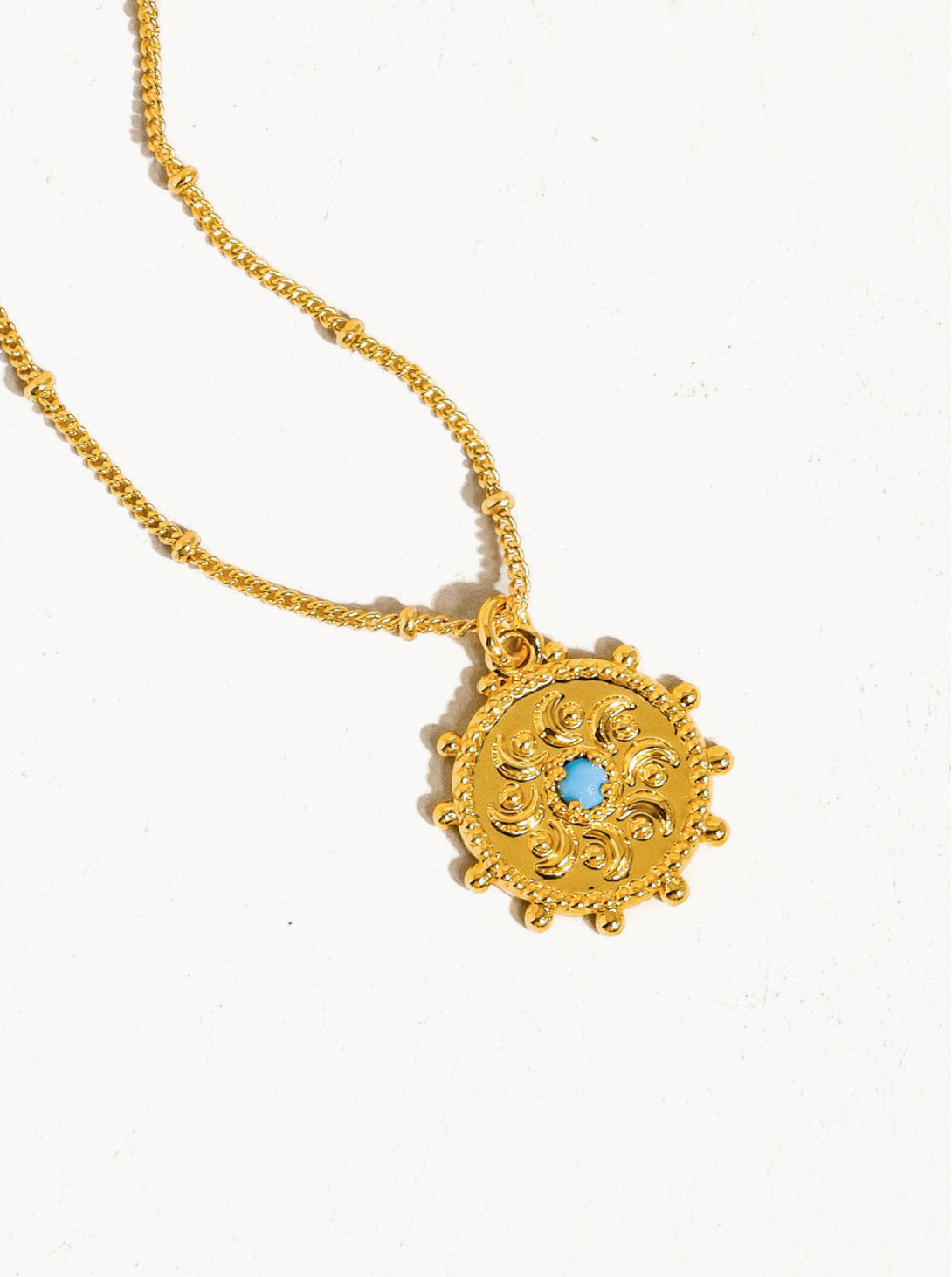 Sorelli Sun Stone Necklace - Gold