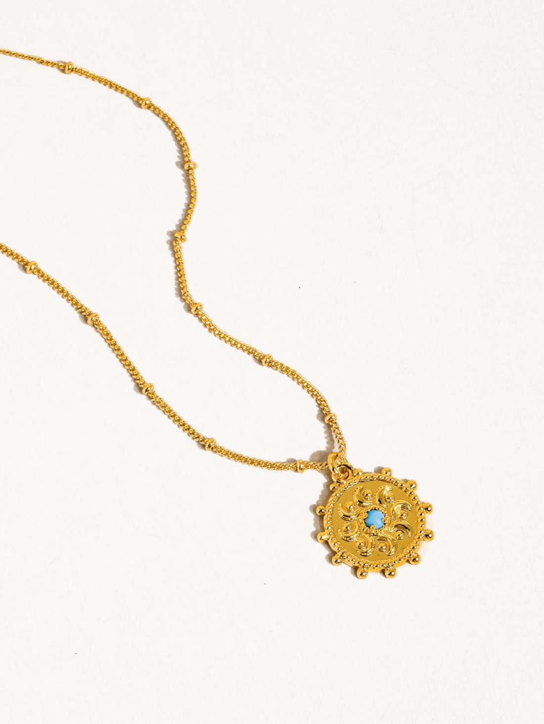 Sorelli Sun Stone Necklace - Gold