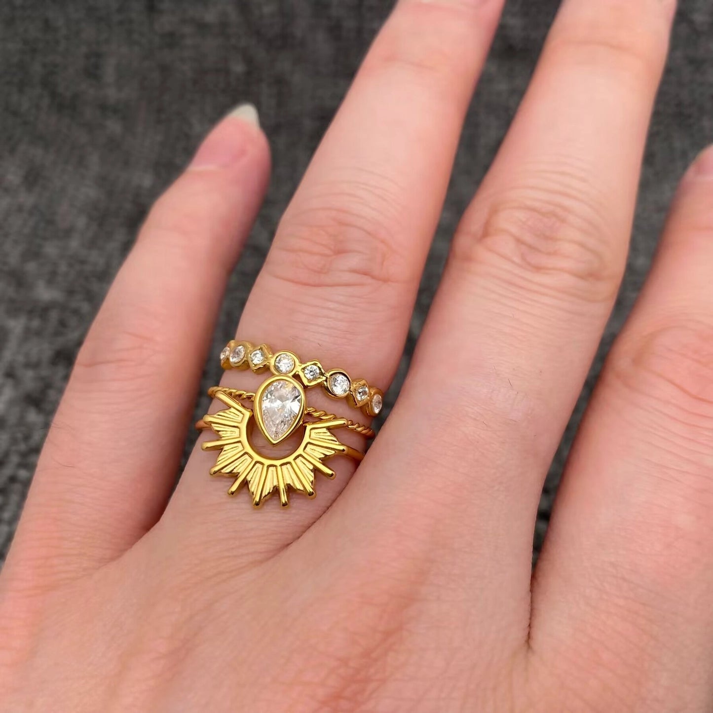 3 Piece Ring Set - Size 7