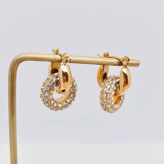 CZ Double Hoops