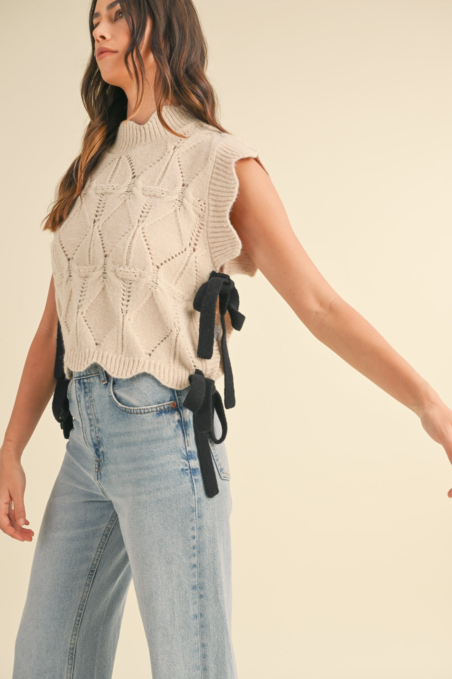 Serena Scalloped Sweater Vest