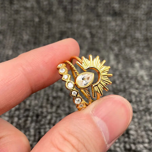 3 Piece Ring Set - Size 7