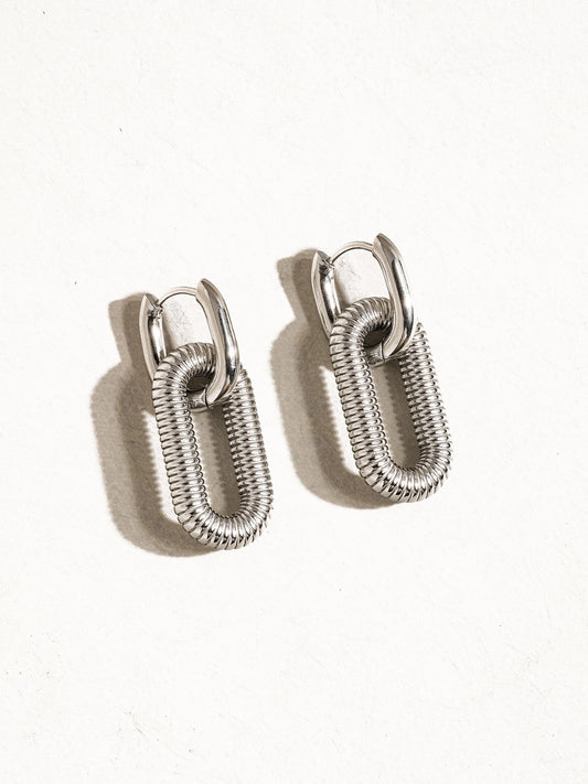 Reese Double Chain Hoop Earrings