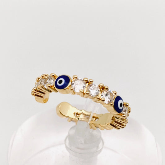 Evil Eye Ring - Adjustable