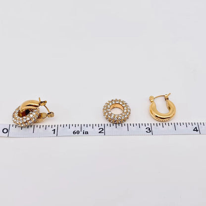 CZ Double Hoops