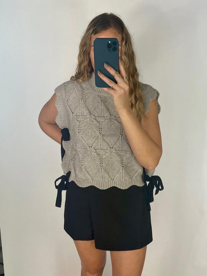 Serena Scalloped Sweater Vest